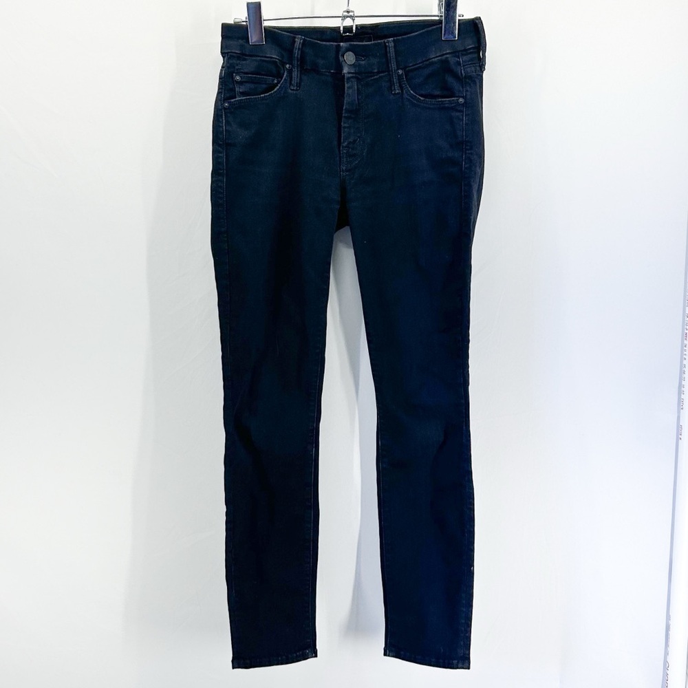 MOTHER Black Looker Petite Skinny Jeans in Not Guilty Size 25